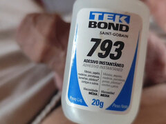 Without Cuts Spreading the Liquid Glue Completely on the Glans.