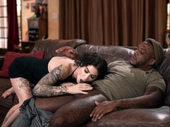 Lydia Black gets fucked by muscled black stallion