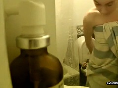 Leie, Braunhaarige, Dusche, Solo, Spanner