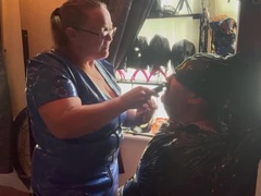 Britânico, Couro, Maduroa, Amante, Punição, Saia, Escravoa, Chupar