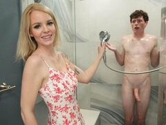 Grosser arsch, Grosser schwanz, Grosse titten, Blondine, Blasen, Hundestellung, Milf