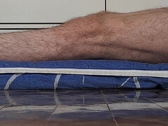 Enthousiasteling, Grote lul, Voeten, Huisgemaakt, Masturbatie, Mager, Alleen