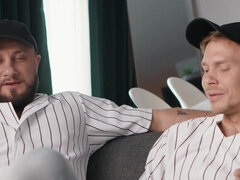 The baseball argument turns sexual for these two hunks