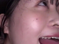 Ázsiai, Fürdőszoba, Cumizás, Pár, Szájba élvezés, Kézimunka, Japán