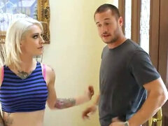 Busty hotties Kleio Valentien and Bonnie Rotten blow that massive wang and impale their slits