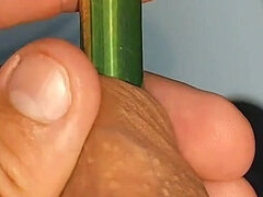 Alkaline Battery Completely Inserted Into the Cock.