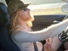 Bearded guy Skycladstargazer gets frisky and naked outdoors with some verbal action