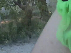 My Thong Rips While Running and I Get Caugh Nude by a Cyclist