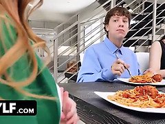 큰 가슴, 오랄섹스, 쿠거, Hd, 밀프, 오르가슴, 빨간 머리, 계모