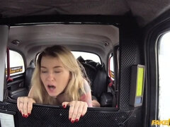 Kukk suging, Bil, Bakfra, Spøker, Slikking, Utendørs, Synsvinkel, Fitte