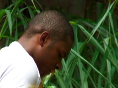 Negro, Pareja, Corridas, Polla, Gay, Al aire libre