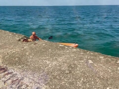 I Was Very Horny On Vacation... We Had Sex On The Pier Right Next To The Beach