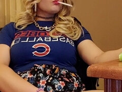 Stroking and Smoking While I Watch Mommy Milk Her Stepboy