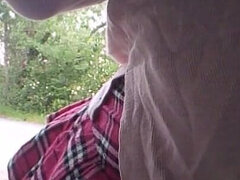 Unknown Wank Jerk Cum on Me Nature Exhib Parking Road