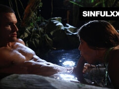 Paar, Handjob, Lecken, Masturbation, Mutti, Zierlich, Muschi, Titten