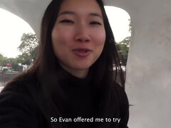 Amateur, Asiatique, Sucer une bite, Brunette brune, Couple, Éjaculation interne, Petite femme, Nénés