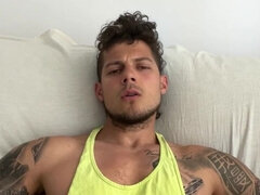 Amatör, Stor kuk, Sperma shot, Solo, Tatuering