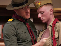 Anal, Homosexuell, Kontor, Mager, Uniform