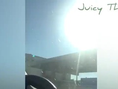 Juicy Thycc's Wet Car Ride - Big Booty MILF Squirts in Backseat