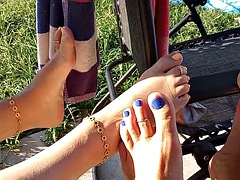 Ερασιτέχνης, Πόδια, Φετιχ, Ποδολαγνεία, Ώριμη, Πισίνα, Ελαφρύ