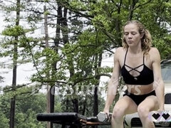 Amatør, Gym, Utendørs, Alene, Spandeks, Sport
