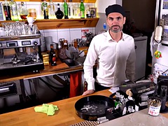 HUNT4K. Cafe worker desperately watches how his future wife