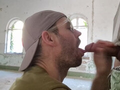 A Little Fag Offers a Tourist to Suck Him, and He Swallows His Cum