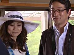 Japanese Cuckold Onsen Story: Blowjob, Milf  Cumshot Porn