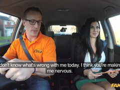 Examiner Wants It Fast And Furious - busty brunette Jasmine Jae in reality hardcore in car