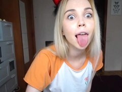 18 anos, Loiroa, Solo chão, Adolescente, Apertado, Câmera de web webcam