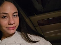 Natalia enjoys Hector's cock: Swallowing it all & riding cowgirl