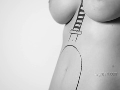 Жопа, Большие сиськи, Брюнетки, Соски, Бритые, Высокие