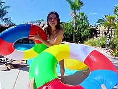 Rose Caarter Gets Some Cock And Cum Under The Sun