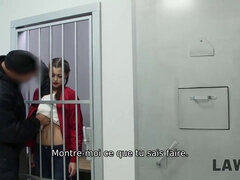 Double-stuffed law enforcement officer gets down and dirty with sexy Vendeuse Cindy Shine