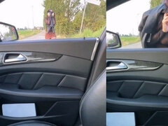 Amatéri, Kuřba, Auto, Pár, Spermie v puse, Talianskej, Peniaze, Vonku