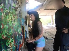 Jennifer Mendez gets rough cage banging and deepthroating by a hot police officer