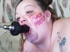 Throat Slave Fuck Machine Training Piggys Wet Ass Mouth and Slop Bowl