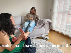 Enthousiasteling, Compilatie, Voeten fetish, Spel, Latijnse vrouw, Lesbisch