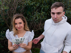 Approaching a couple and offering them money for sex