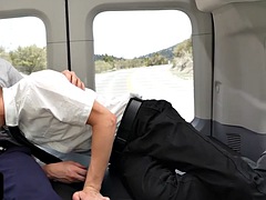 Mission Boys - Cute 18 year old Mormon gets too comfortable with a lifeguard in his van and makes him cum
