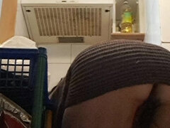Mommy in the Kitchen Showing Her Ass