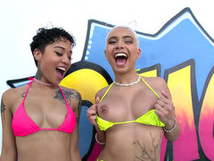 Adriana And Valentina's Luscious Lip Lesson