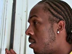 Kinderoppas, Grote lul, Zwart, Blond, Zwart, Sperma in gezicht, Interraciaal