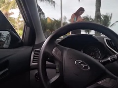 Pláž, Krásky, Auto, Pár, Honění, Hd, Stříkání, Teenka