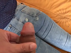 FULL CUM ON MY WIFES FACE, ASS, BOOBS, HAIRY PUSSY