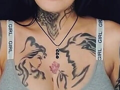 Amatør, Brunette, Dominans, Skambelagt, Milf, Petite, Alene, Tattovering