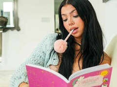 Big-boobed brunette Holly Day screwed in the doggy style