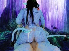 Halloween night: curvy babe in costume gets drilled real deep