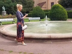 Blonde Mature Wife Fucks Hard After Walk - Amateur Foot Fetish & Pissing