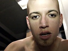 Two cute guys meet in the basement to do unobserved hard and deep unprotected ass fuck and blowjob